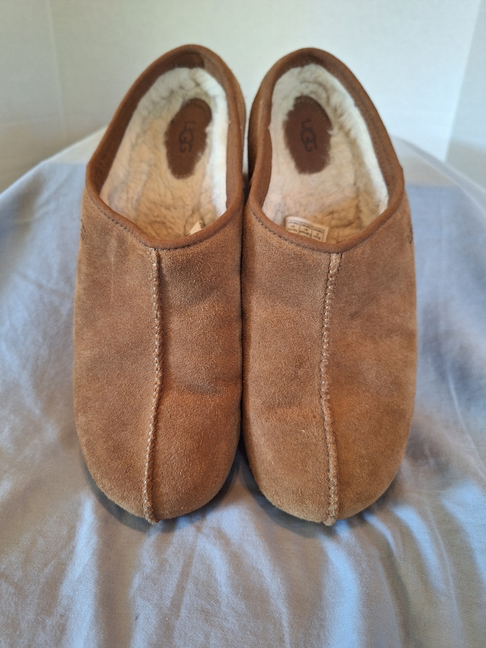 UGG Womens Cottage Clogs Suede Wrapped Shearling Lined Slip On Sz 8 Comfort